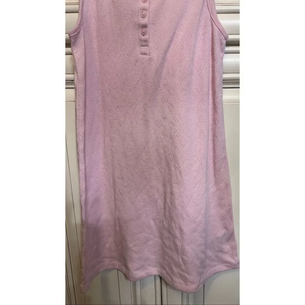 Gap Kids Girls Sleeveless Henley Tank Sleep Dress Pink Size 10
